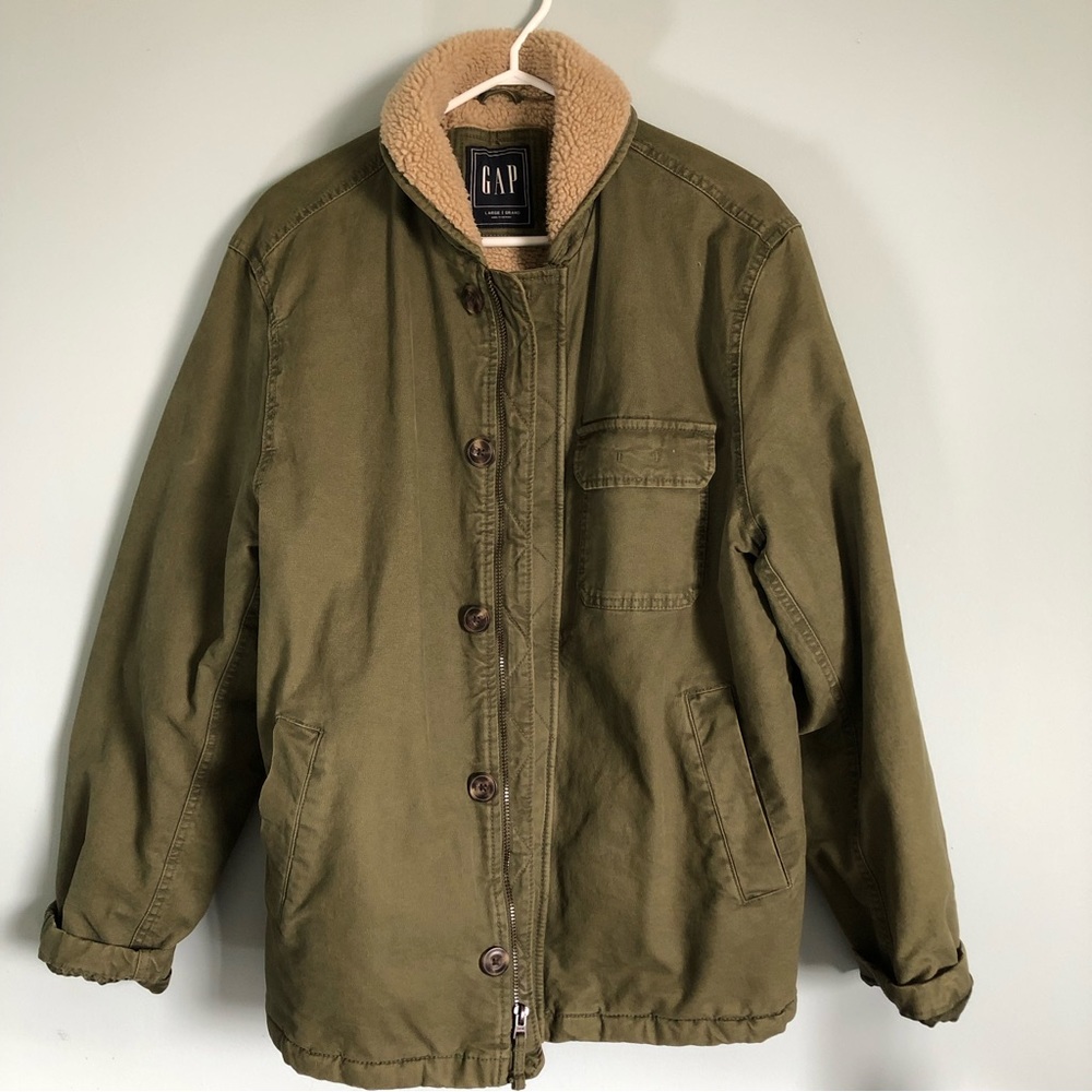 Sherpa lined deck jacket by GAP